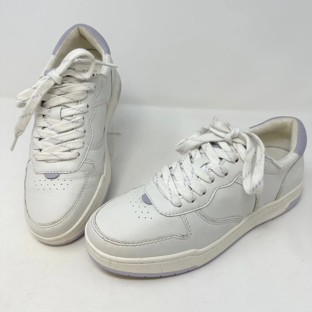 Madewell Court Low-Top Sneakers White Light Purple 7
